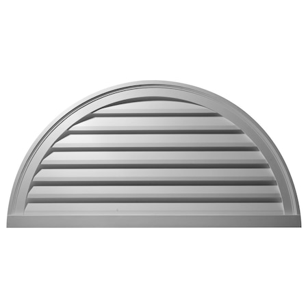 Ekena Millwork Half Round Gable Vent Louver, Non-Functional, 60"W x 30"H x 1 1/8"P GVHR60D
